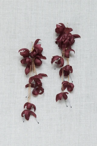 Kolczyki Snowdrop Maroon