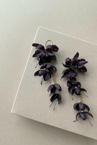 Kolczyki Baby Snowdrop Plum