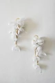 Jedwabne kolczyki białe Baby Snowdrop