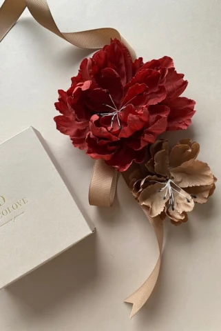 Jedwabny Kwiat Wild Rose Coral