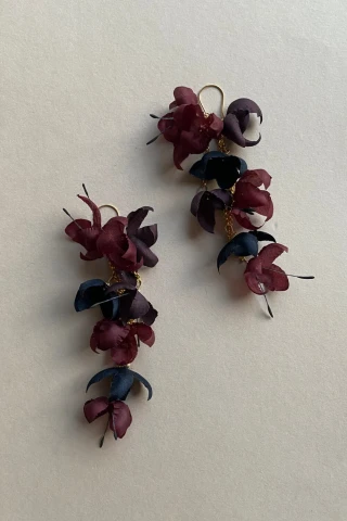 Kolczyki Baby Snowdrop Maroon Shake