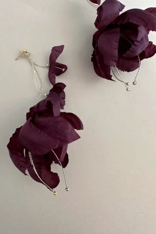 Kolczyki Fuchsia Maroon