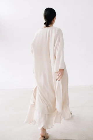 Jedwabne Kimono Nel Ivory