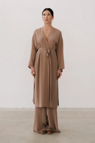 Jedwabne Kimono Nel Caramel